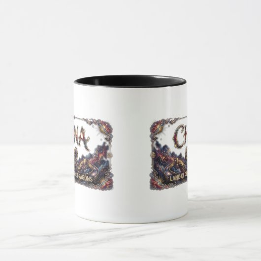 Cosmic China Dragon Great Wall Tasse (Zentrum)