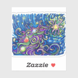 Cosmic Christmas Tree Aufkleber