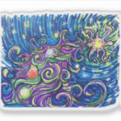 Cosmic Christmas Tree Aufkleber (Vorderseite)