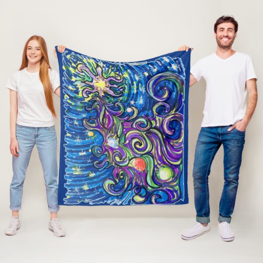 Cosmic Christmas Tree Fleecedecke (Beispiel)