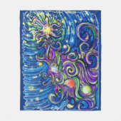 Cosmic Christmas Tree Fleecedecke (Vorderseite)