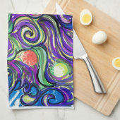 Cosmic Christmas Tree Geschirrtuch (Viertel Falte)