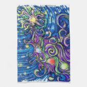 Cosmic Christmas Tree Geschirrtuch (Vertikal)