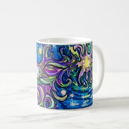 Cosmic Christmas Tree Kaffeetasse (VorderseiteRechts)