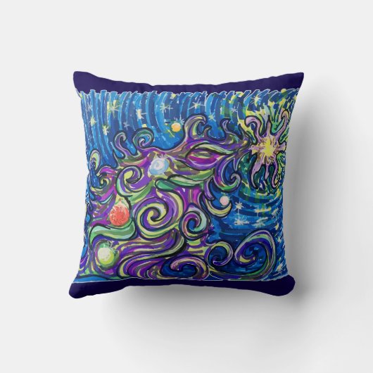 Cosmic Christmas Tree Kissen (Rückseite)