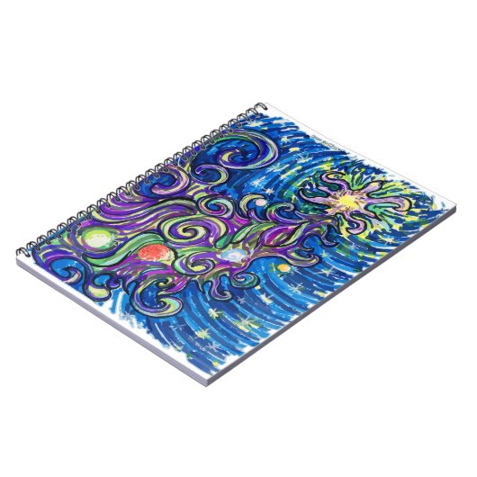 Cosmic Christmas Tree Notizblock (Linke Seite)