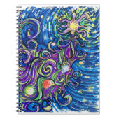 Cosmic Christmas Tree Notizblock (Vorderseite)