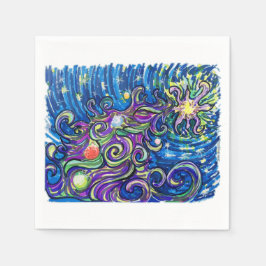 Cosmic Christmas Tree Serviette