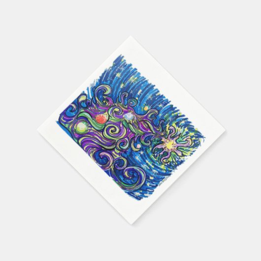 Cosmic Christmas Tree Serviette (Ecke)