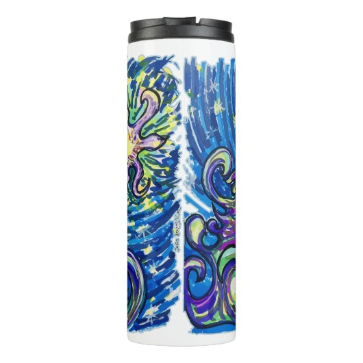 Cosmic Christmas Tree Thermosbecher (Rückseite)