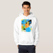 Cosmic Chromatic Splatter: Abstract Orbit Hoodie (Vorne ganz)