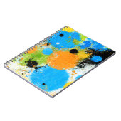 Cosmic Chromatic Splatter: Abstract Orbit Notizblock (Linke Seite)