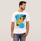 Cosmic Chromatic Splatter: Abstract Orbit T-Shirt (Vorne ganz)