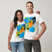 Cosmic Chromatic Splatter: Abstract Orbit T-Shirt (Unisex)