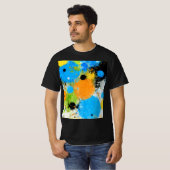 Cosmic Chromatic Splatter: Abstract Orbit T-Shirt (Vorne ganz)