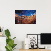 Cosmic Cliffs Carina Nebula James Webb Telescope Poster (Heimbüro)