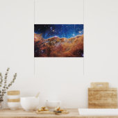 Cosmic Cliffs Carina Nebula James Webb Telescope Poster (Küche)