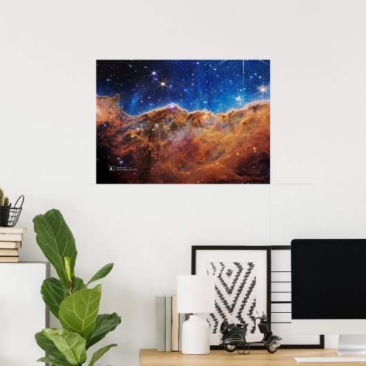 Cosmic Cliffs, Carina Nebula, NGC 3324 Poster (Heimbüro)