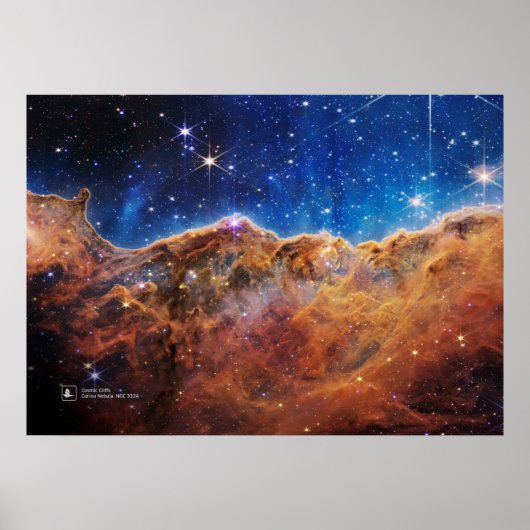 Cosmic Cliffs, Carina Nebula, NGC 3324 Poster (Vorne)
