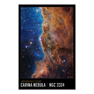 Cosmic Cliffs James Webb NASA Space Educational Poster