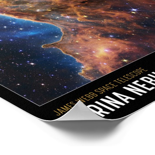 Cosmic Cliffs James Webb NASA Space Educational Poster (Ecke)