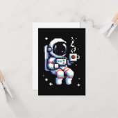 Cosmic Coffee Break: Astro Java - Space Sipper Karte (Vorderseite/Rückseite Beispiel)