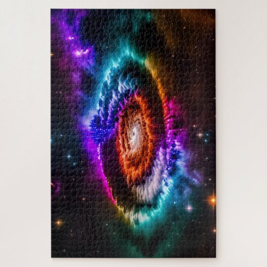 Cosmic Colorful Spiral Galaxy im Weltraum Puzzle (Vertikal)