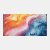 Cosmic Colors Abstract Schreibtischunterlage (Vorderseite)