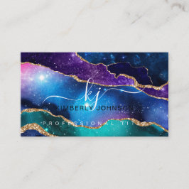 Cosmic Colors Imitats Gold Glitzer Agate Beruflich Visitenkarte