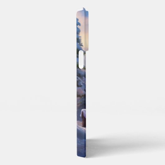 Cosmic Comfort: Ultra-Cosy Winterwald Weihnachten iPhone Hülle (Rechte Seite)