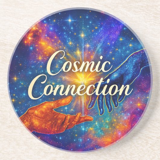 🪐 Cosmic Connection Coaster Getränkeuntersetzer (Vorne)