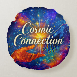 🪐 Cosmic Connection Decorative Pillow Rundes Kissen