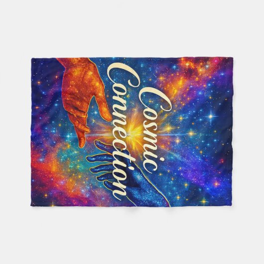 🪐 Cosmic Connection Fleece Blanket 30x40 (Vorderseite (Horizontal))