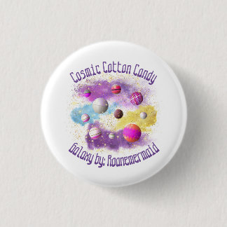 Cosmic Cotton Candy Galaxy Button