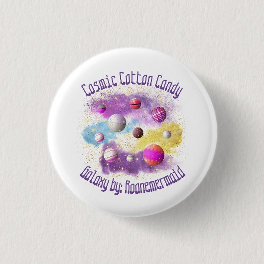 Cosmic Cotton Candy Galaxy Button (Vorderseite)