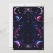 Cosmic Couture 21. Geburtstagsfeier Einladung (Rückseite)