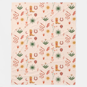 Cosmic Cowgirl Gemustert Blanket Fleecedecke