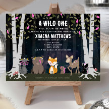 Cosmic Creatures Wild One Woodland Baby Shower
