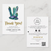 *~* COSMIC CRYSTAL Review DANK LOGO AP8 QR Begleitkarte (Vorne/Hinten)