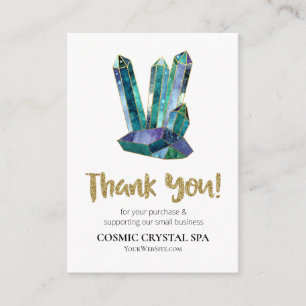 *~* COSMIC CRYSTAL Review DANK LOGO AP8 QR Begleitkarte