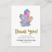 *~* COSMIC CRYSTAL Review DANK LOGO QR AP8 Begleitkarte (Vorderseite)