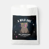 Cosmic Cub Sleepy Wild One Pink Girl Baby Dusche Geschenktütchen (Vorderseite)