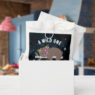Cosmic Cub Sleepy Wild One Pink Girl Baby Dusche Geschenktütchen