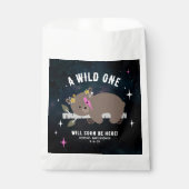 Cosmic Cub Sleepy Wild One Pink Girl Baby Dusche Geschenktütchen (Vorderseite)