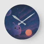 Cosmic Cutie Wall Clock Runde Wanduhr (Vorderseite)