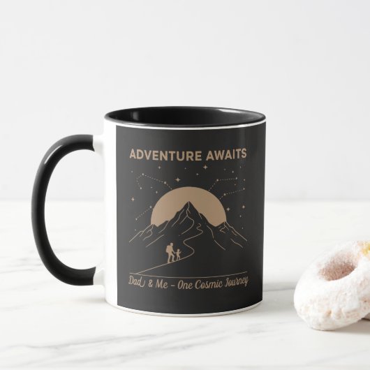 Cosmic Dad & Me-Abenteuer Tasse (Mit Donut)