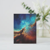 Cosmic Dance - Painterly Style Space Art Postkarte (Stehend Vorderseite)