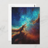 Cosmic Dance - Painterly Style Space Art Postkarte (Vorne/Hinten)