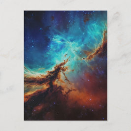 Cosmic Dance - Painterly Style Space Art Postkarte