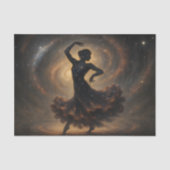 Cosmic Dancer Galaxy Silhouette Decoupage Seidenpapier (Vorderseite)